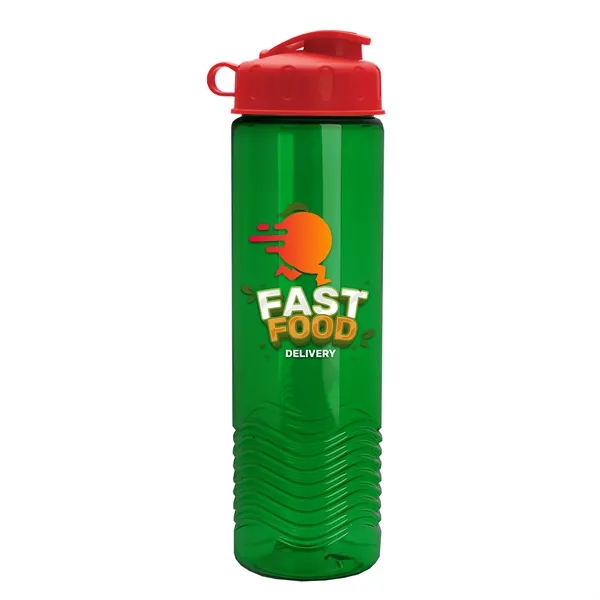 24oz co-polyester Wave Bottle - Flip Top Lid... from ASI 40480 Koozie Group