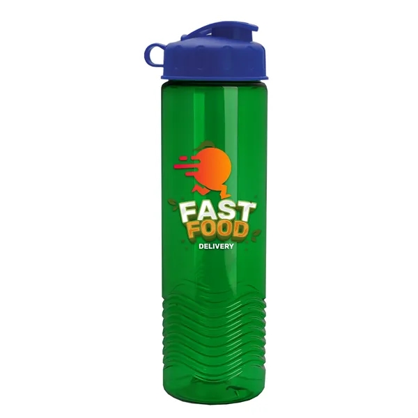 24oz co-polyester Wave Bottle - Flip Top Lid... from ASI 40480 Koozie Group