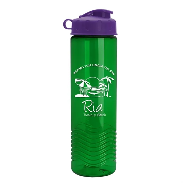 24oz co-polyester Wave Bottle - Flip Top Lid... from ASI 40480 Koozie Group