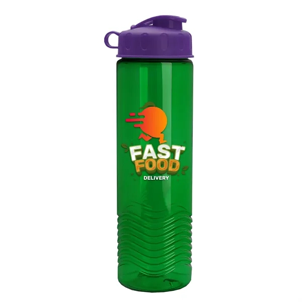 24oz co-polyester Wave Bottle - Flip Top Lid... from ASI 40480 Koozie Group