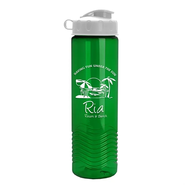 24oz co-polyester Wave Bottle - Flip Top Lid... from ASI 40480 Koozie Group
