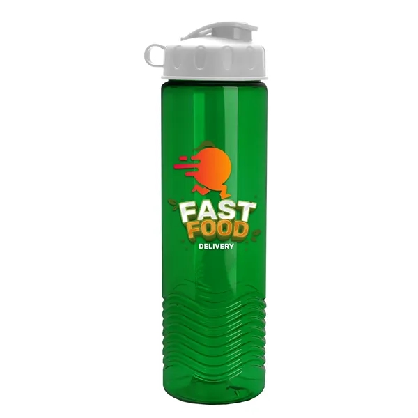 24oz co-polyester Wave Bottle - Flip Top Lid... from ASI 40480 Koozie Group