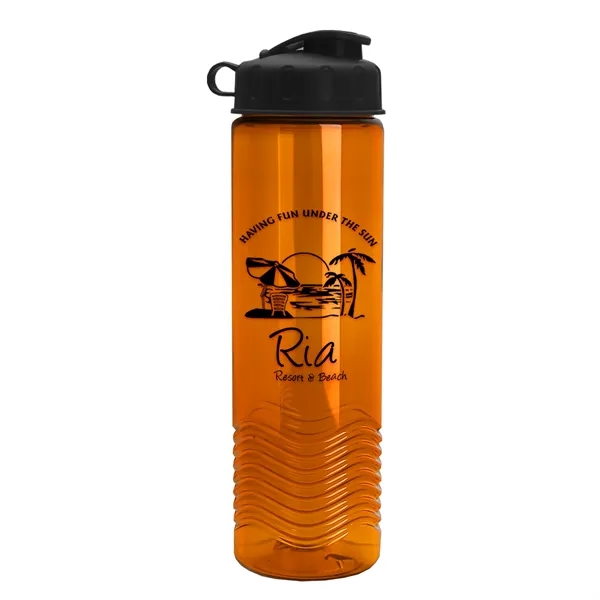 24oz co-polyester Wave Bottle - Flip Top Lid... from ASI 40480 Koozie Group