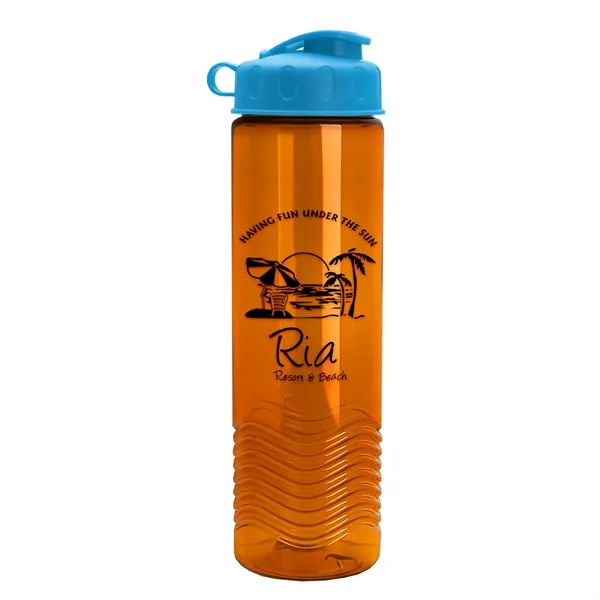 24oz co-polyester Wave Bottle - Flip Top Lid... from ASI 40480 Koozie Group