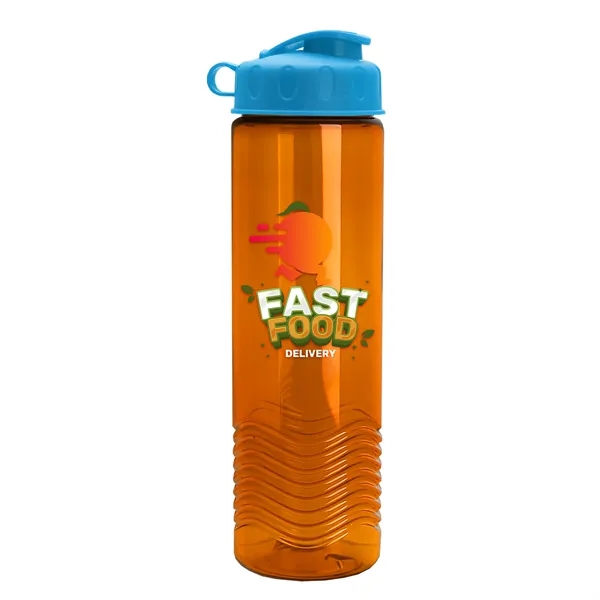 24oz co-polyester Wave Bottle - Flip Top Lid... from ASI 40480 Koozie Group