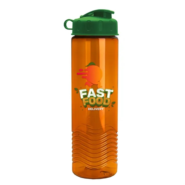 24oz co-polyester Wave Bottle - Flip Top Lid... from ASI 40480 Koozie Group