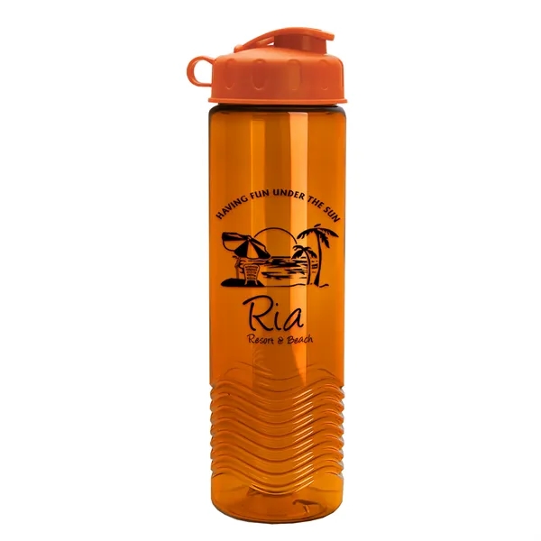 24oz co-polyester Wave Bottle - Flip Top Lid... from ASI 40480 Koozie Group