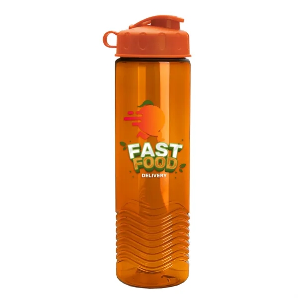 24oz co-polyester Wave Bottle - Flip Top Lid... from ASI 40480 Koozie Group