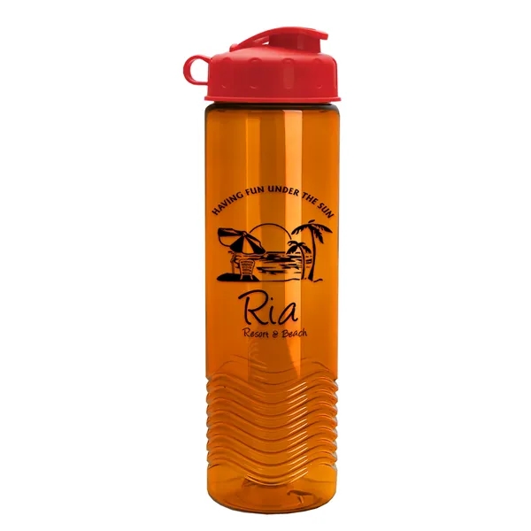 24oz co-polyester Wave Bottle - Flip Top Lid... from ASI 40480 Koozie Group