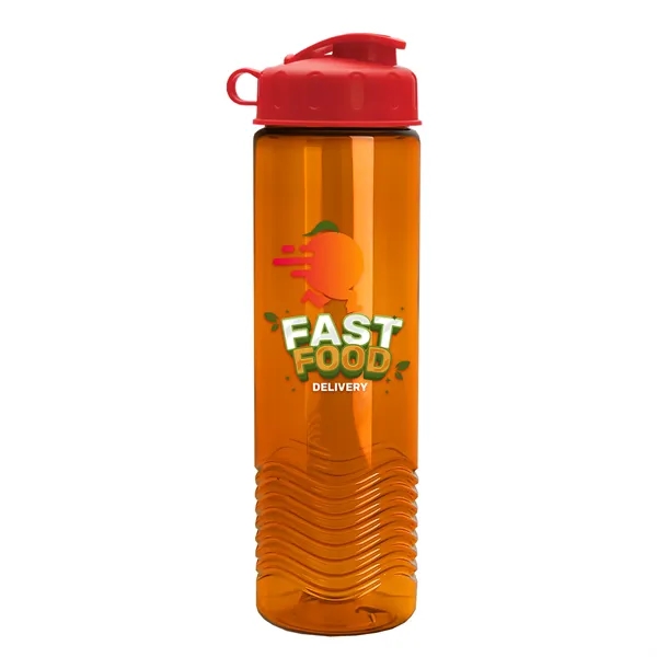 24oz co-polyester Wave Bottle - Flip Top Lid... from ASI 40480 Koozie Group