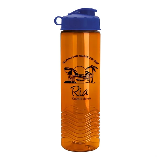 24oz co-polyester Wave Bottle - Flip Top Lid... from ASI 40480 Koozie Group