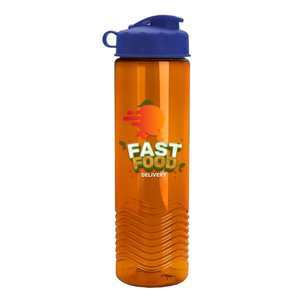24oz co-polyester Wave Bottle - Flip Top Lid... from ASI 40480 Koozie Group
