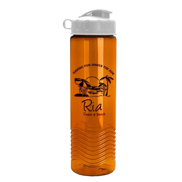 24oz co-polyester Wave Bottle - Flip Top Lid... from ASI 40480 Koozie Group