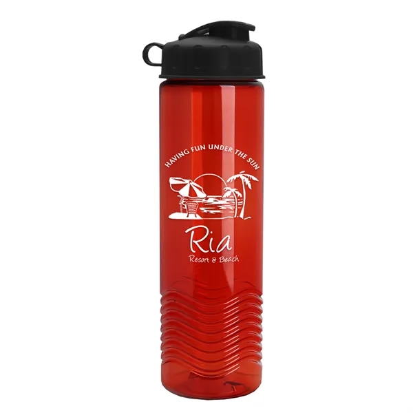 24oz co-polyester Wave Bottle - Flip Top Lid... from ASI 40480 Koozie Group