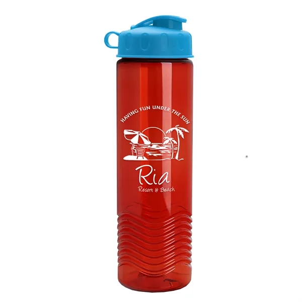 24oz co-polyester Wave Bottle - Flip Top Lid... from ASI 40480 Koozie Group
