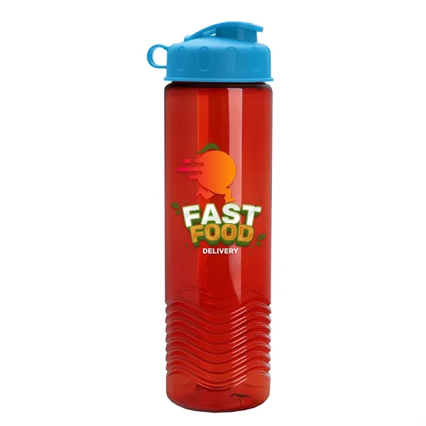 24oz co-polyester Wave Bottle - Flip Top Lid... from ASI 40480 Koozie Group
