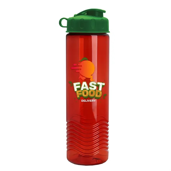 24oz co-polyester Wave Bottle - Flip Top Lid... from ASI 40480 Koozie Group