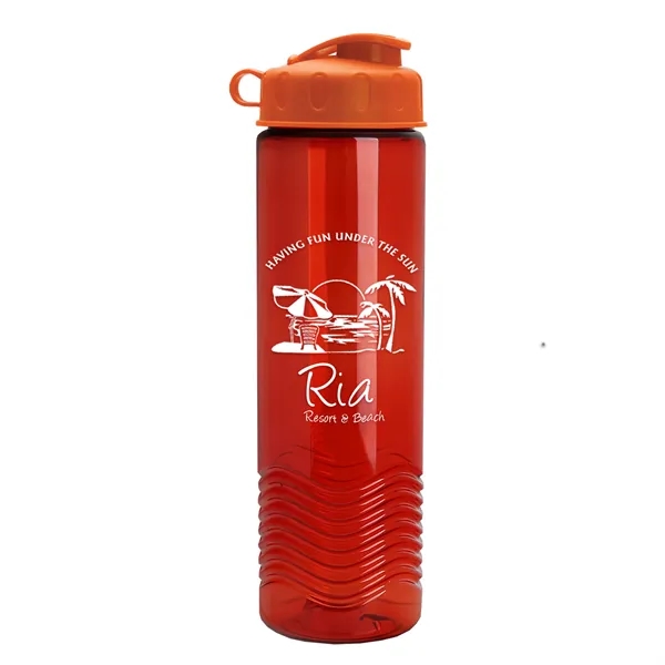 24oz co-polyester Wave Bottle - Flip Top Lid... from ASI 40480 Koozie Group