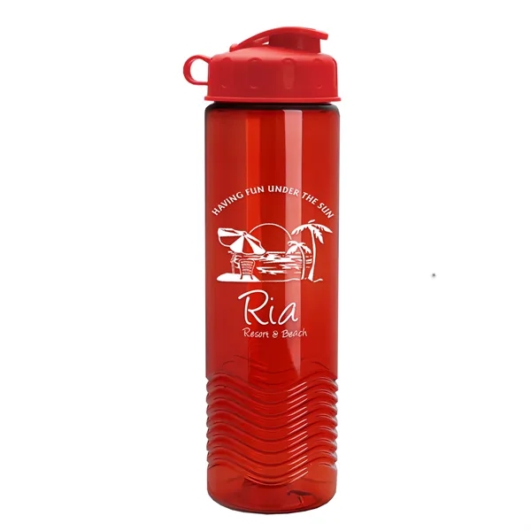 24oz co-polyester Wave Bottle - Flip Top Lid... from ASI 40480 Koozie Group