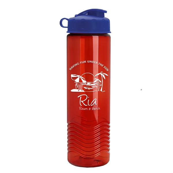 24oz co-polyester Wave Bottle - Flip Top Lid... from ASI 40480 Koozie Group