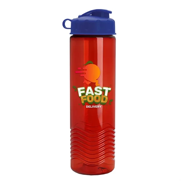 24oz co-polyester Wave Bottle - Flip Top Lid... from ASI 40480 Koozie Group