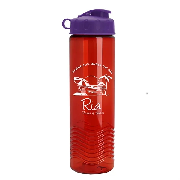 24oz co-polyester Wave Bottle - Flip Top Lid... from ASI 40480 Koozie Group