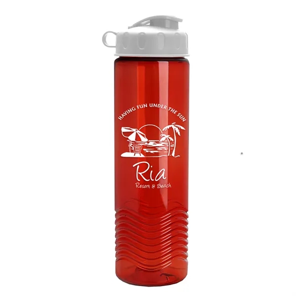 24oz co-polyester Wave Bottle - Flip Top Lid... from ASI 40480 Koozie Group