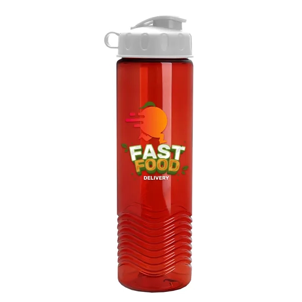 24oz co-polyester Wave Bottle - Flip Top Lid... from ASI 40480 Koozie Group
