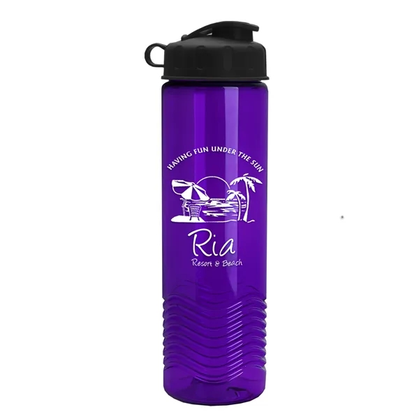 24oz co-polyester Wave Bottle - Flip Top Lid... from ASI 40480 Koozie Group