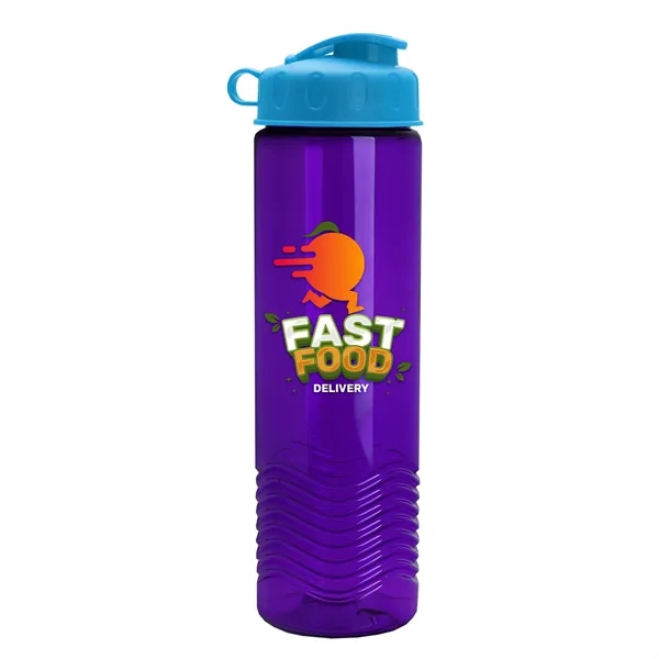 24oz co-polyester Wave Bottle - Flip Top Lid... from ASI 40480 Koozie Group