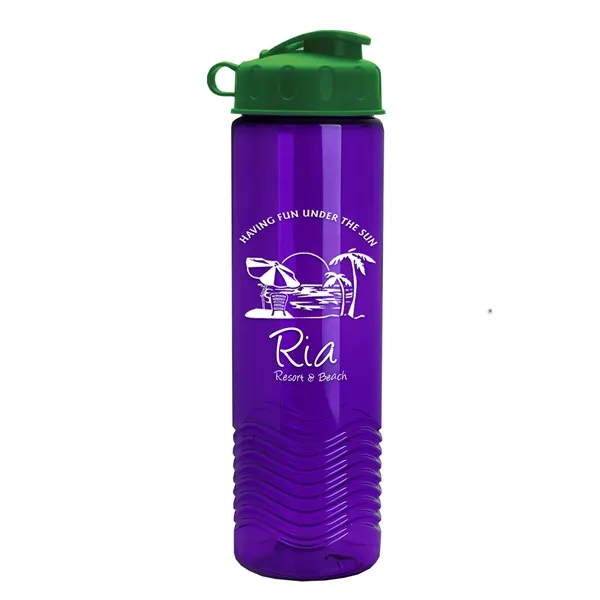 24oz co-polyester Wave Bottle - Flip Top Lid... from ASI 40480 Koozie Group