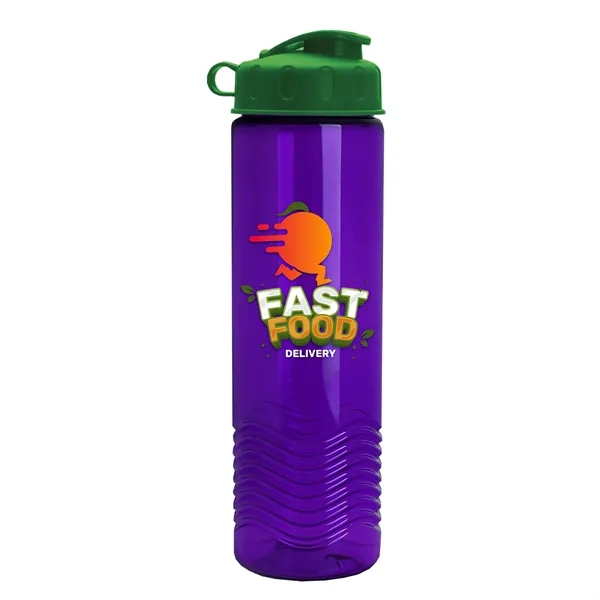 24oz co-polyester Wave Bottle - Flip Top Lid... from ASI 40480 Koozie Group