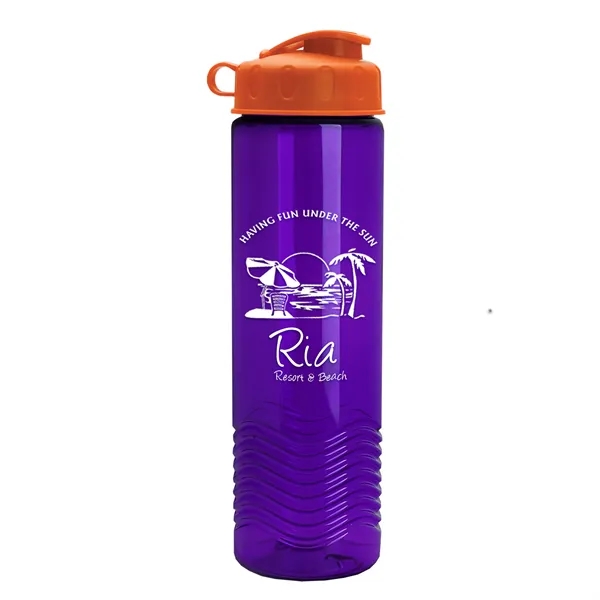 24oz co-polyester Wave Bottle - Flip Top Lid... from ASI 40480 Koozie Group