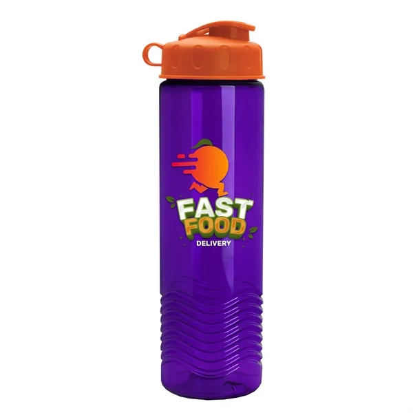 24oz co-polyester Wave Bottle - Flip Top Lid... from ASI 40480 Koozie Group
