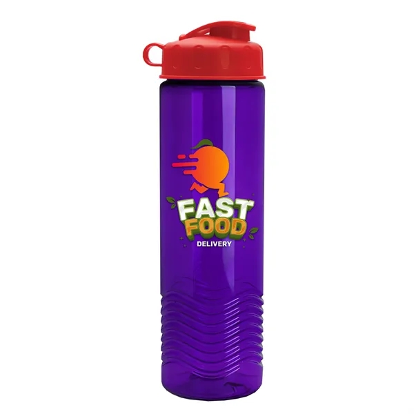 24oz co-polyester Wave Bottle - Flip Top Lid... from ASI 40480 Koozie Group