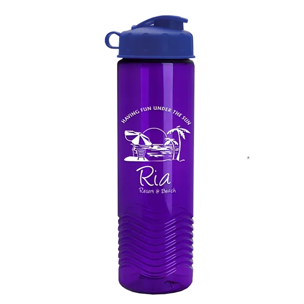 24oz co-polyester Wave Bottle - Flip Top Lid... from ASI 40480 Koozie Group