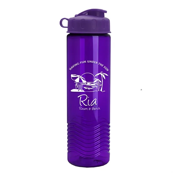 24oz co-polyester Wave Bottle - Flip Top Lid... from ASI 40480 Koozie Group