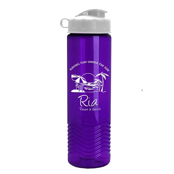 24oz co-polyester Wave Bottle - Flip Top Lid... from ASI 40480 Koozie Group