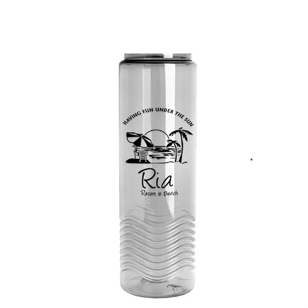 24oz co-polyester Wave Bottle - Flip Top Lid... from ASI 40480 Koozie Group
