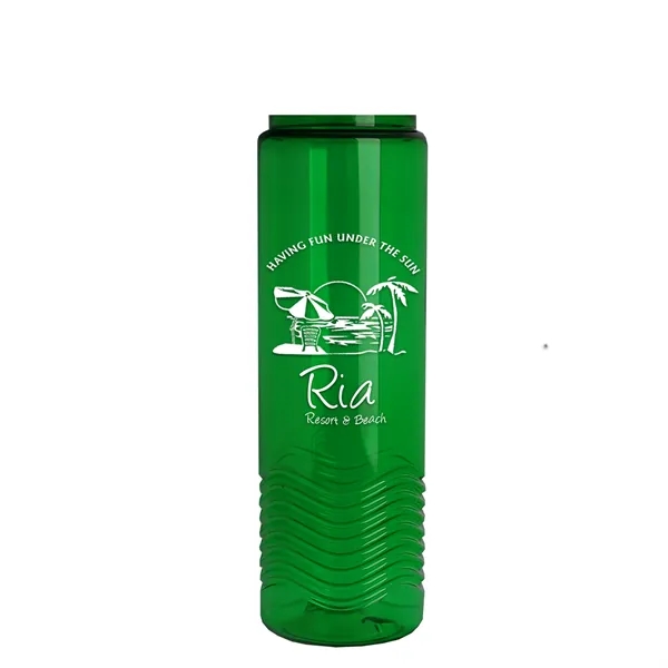 24oz co-polyester Wave Bottle - Flip Top Lid... from ASI 40480 Koozie Group