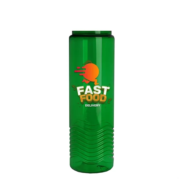 24oz co-polyester Wave Bottle - Flip Top Lid... from ASI 40480 Koozie Group