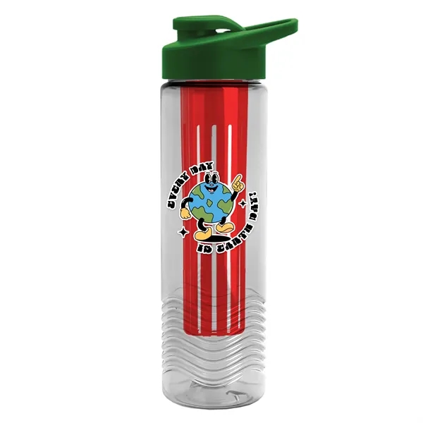 Wave 24 oz. Slim Cylinder Wave Design with Drink thru lid... from ASI 40480 Koozie Group