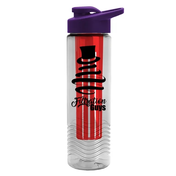 Wave 24 oz. Slim Cylinder Wave Design with Drink thru lid... from ASI 40480 Koozie Group