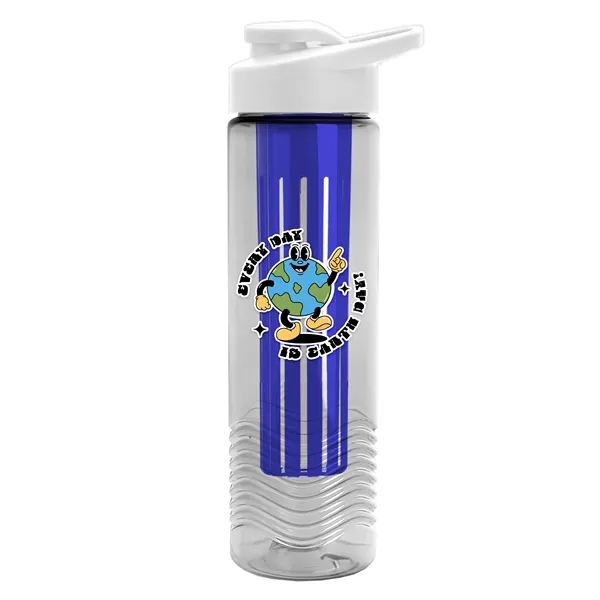 Wave 24 oz. Slim Cylinder Wave Design with Drink thru lid... from ASI 40480 Koozie Group