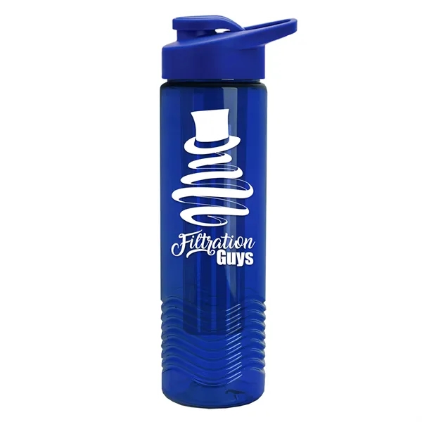 Wave 24 oz. Slim Cylinder Wave Design with Drink thru lid... from ASI 40480 Koozie Group