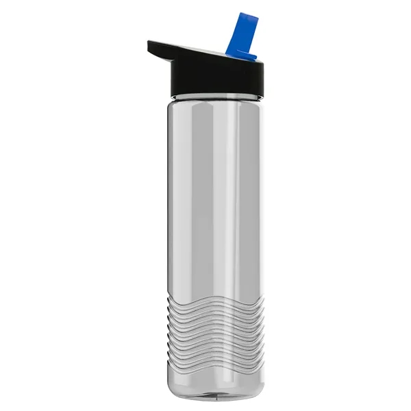 New Slim Cylinder Wave Design 24 Oz Wave Bottle With Flip... from ASI 40480 Koozie Group
