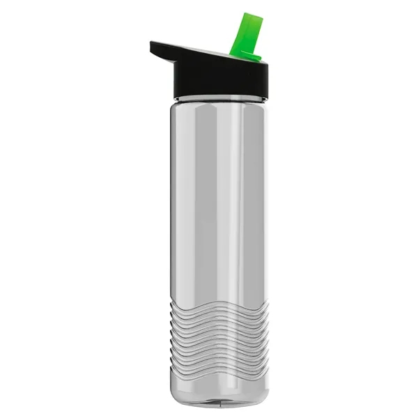 New Slim Cylinder Wave Design 24 Oz Wave Bottle With Flip... from ASI 40480 Koozie Group