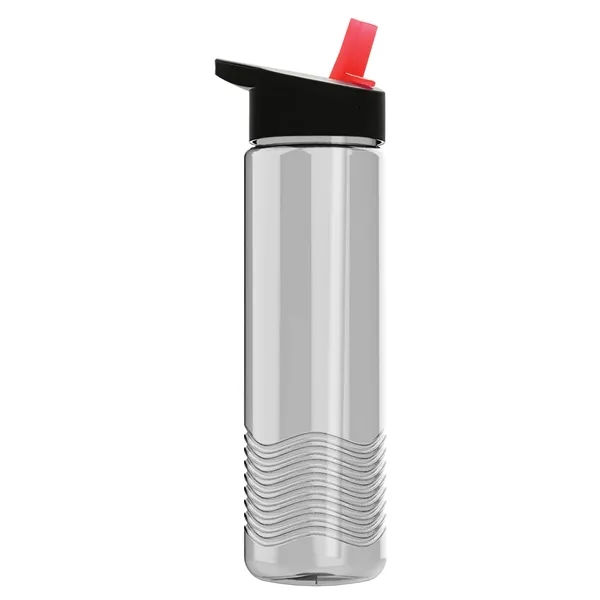 New Slim Cylinder Wave Design 24 Oz Wave Bottle With Flip... from ASI 40480 Koozie Group