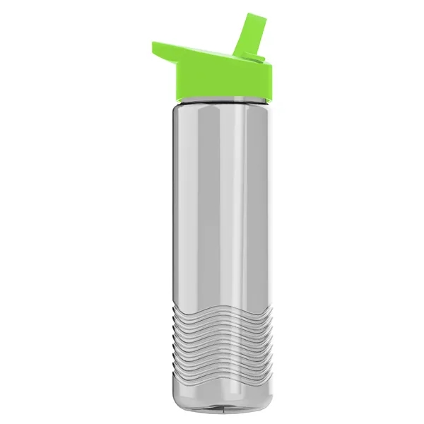 New Slim Cylinder Wave Design 24 Oz Wave Bottle With Flip... from ASI 40480 Koozie Group