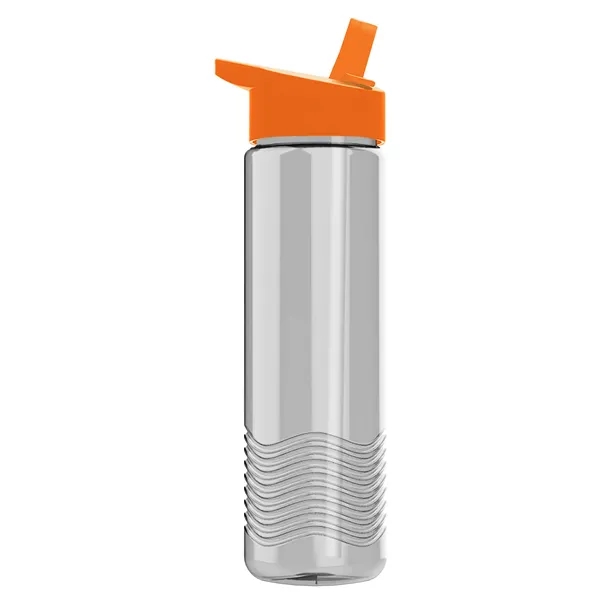 New Slim Cylinder Wave Design 24 Oz Wave Bottle With Flip... from ASI 40480 Koozie Group
